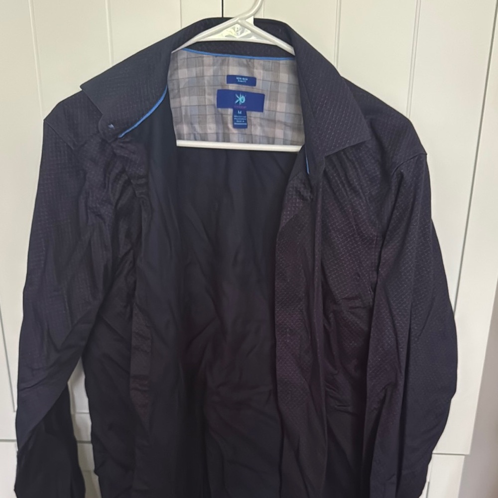 Egara Black Dress Shirt Classic Style